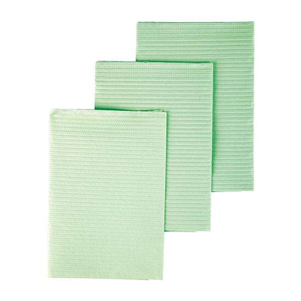 Towel Patient Dri-Gard 13 in x 19 in Green 2 Ply Tissue / Poly 500/Ca